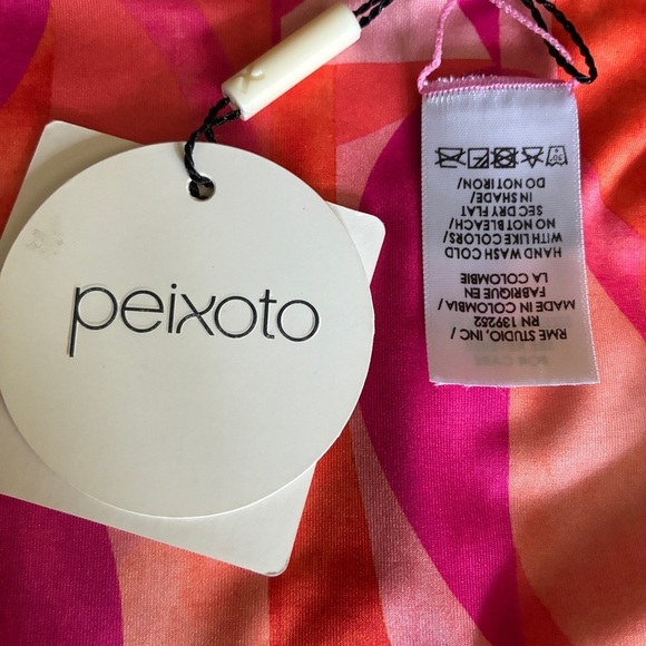 Peixoto Tonie Grapefruit Grove Pink and Orange Tie Bikini Bottom XS - Picture 14 of 14